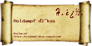 Holdampf Ákos névjegykártya